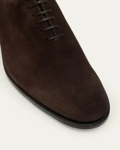 Ferragamo Men's Angiolo Tramezza Suede Oxfords | Thumbnail 3