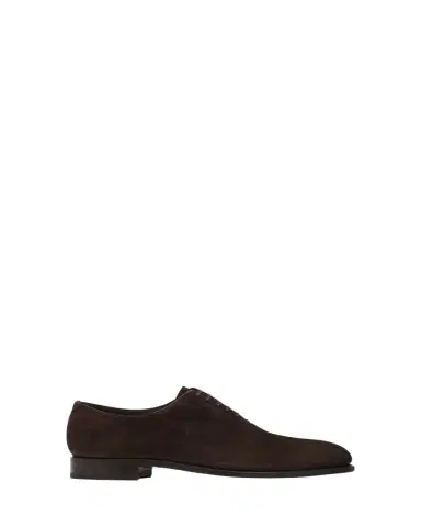 Ferragamo Men's Angiolo Tramezza Suede Oxfords | Thumbnail 1