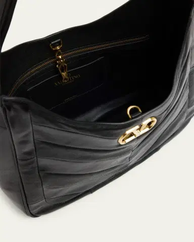 Valentino Garavani Medium Chevron Leather Hobo Bag | Thumbnail 4