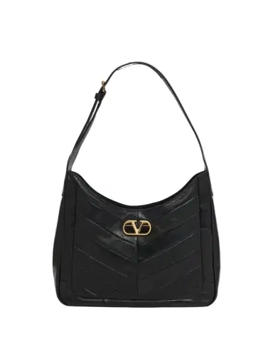 Valentino Garavani Medium Chevron Leather Hobo Bag | Thumbnail 1