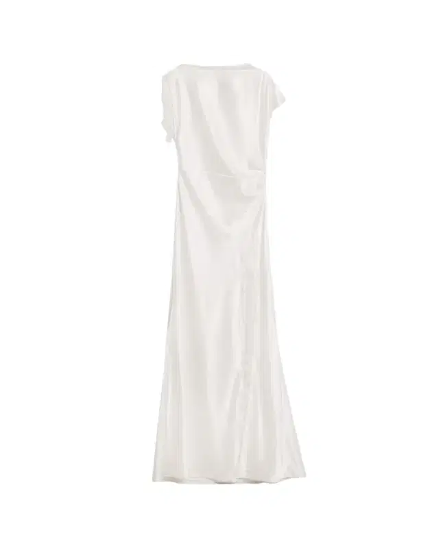 ANNA QUAN Martha Draped Lace Satin Dress