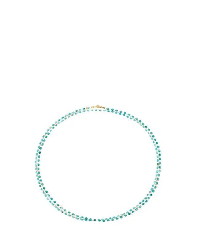 JIA JIA Nevada Pearl and Turquoise Double Strand Necklace