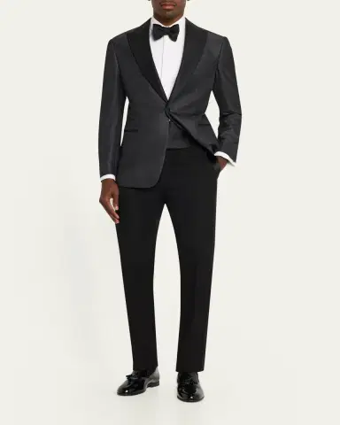 Giorgio Armani Wool-Silk Micro Jacquard Dinner Jacket | Thumbnail 2