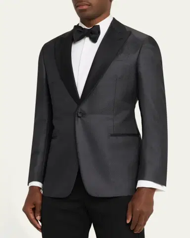 Giorgio Armani Wool-Silk Micro Jacquard Dinner Jacket | Thumbnail 4