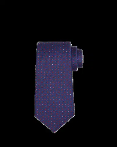 Kiton Men's Micro-Dots Silk Sevenfold Tie | Thumbnail 2