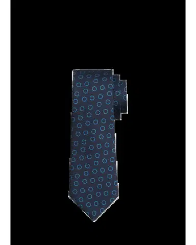 Kiton Men's Geometric Outline Silk Sevenfold Tie | Thumbnail 2 Kiton Men's Geometric Outline Silk Sevenfold Tie | Thumbnail 2
