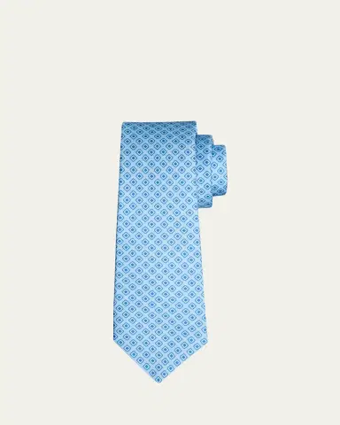 Kiton Men's Square Silk Sevenfold Tie | Thumbnail 2 Kiton Men's Square Silk Sevenfold Tie | Thumbnail 2