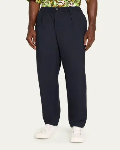 Marni Men's Loose-Fit Stretch Pleated Pants | Thumbnail 4