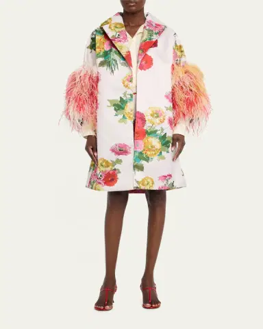 Libertine Pat Nixon Feathered Oversized Coat | Thumbnail 2 Libertine Pat Nixon Feathered Oversized Coat | Thumbnail 2