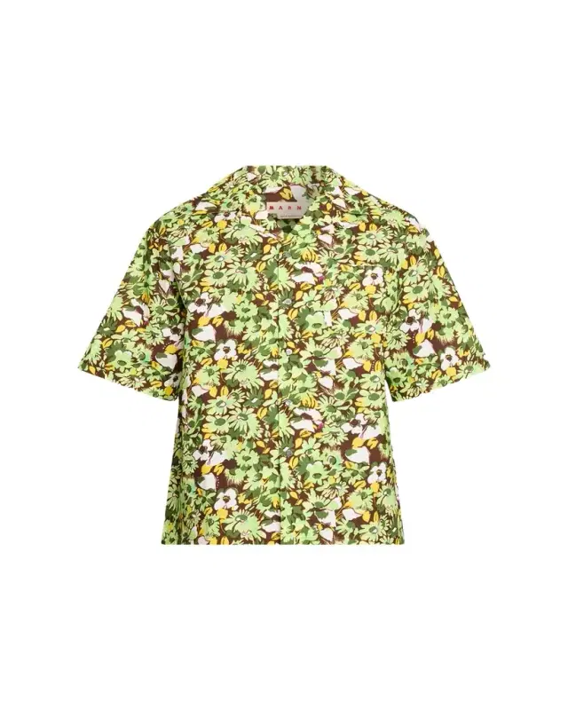 Marni Men's Multicolor Floral Cotton Camp Shirt