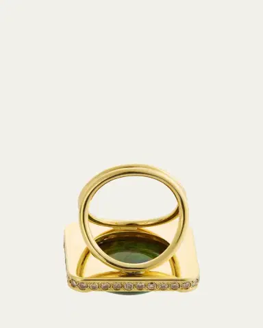 Ileana Makri Celestial Sun Ring with Champagne Diamonds and Opal | Thumbnail 4