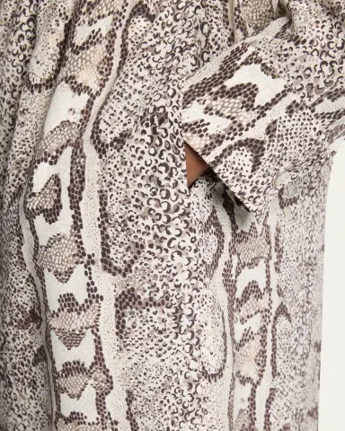 Balenciaga Python-Print Silk Crepe Wide-Leg Pants | Thumbnail 5 Balenciaga Python-Print Silk Crepe Wide-Leg Pants | Thumbnail 5