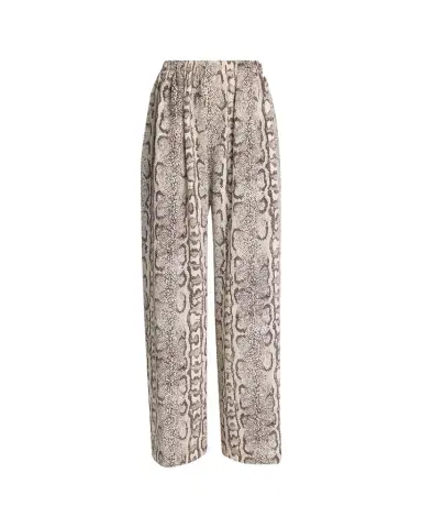 Balenciaga Python-Print Silk Crepe Wide-Leg Pants | Thumbnail 1 Balenciaga Python-Print Silk Crepe Wide-Leg Pants | Thumbnail 1