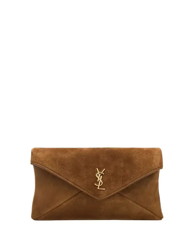 Saint Laurent YSL Envelope Bag on Chain in Suede