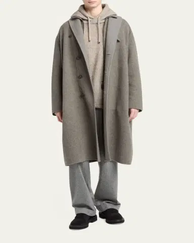 Giorgio Armani Men's Stretch Wool-Cashmere Straight-Leg Trousers | Thumbnail 2