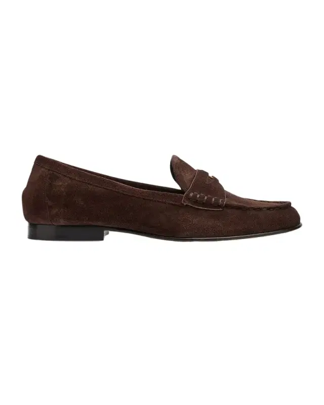 Veronica Beard Suede Coin Penny Loafers