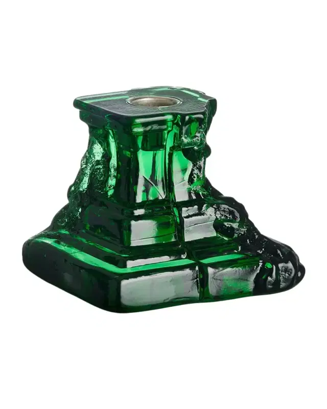 Kosta Boda Rocky Baroque Kryptonite Small Candlestick, 3.7"