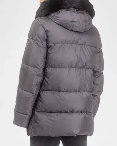 Gorski Men's Apres-Ski Jacket With Detachable Toscana Lamb Shearling Hood Trim | Thumbnail 3