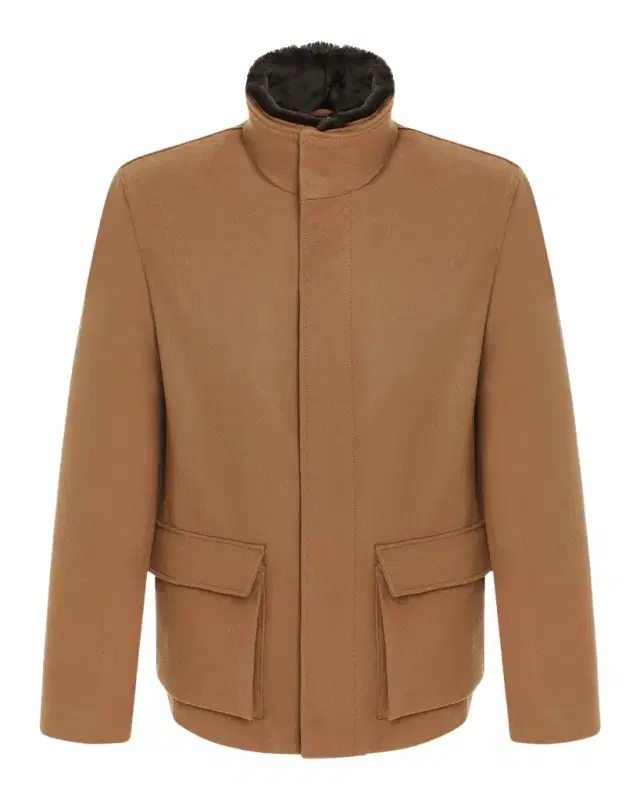 Gorski Men 's Loro Piana Wool Jacket With Detachable Merino Shearling Lamb Collar