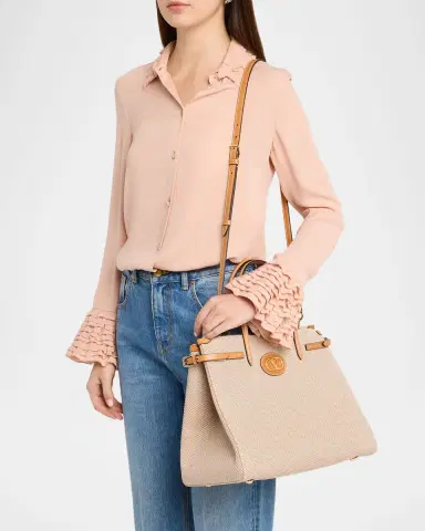 Valentino Garavani Antibes Medium Canvas Shopping Top-Handle Bag | Thumbnail 2
