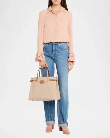 Valentino Garavani Antibes Medium Canvas Shopping Top-Handle Bag | Thumbnail 5