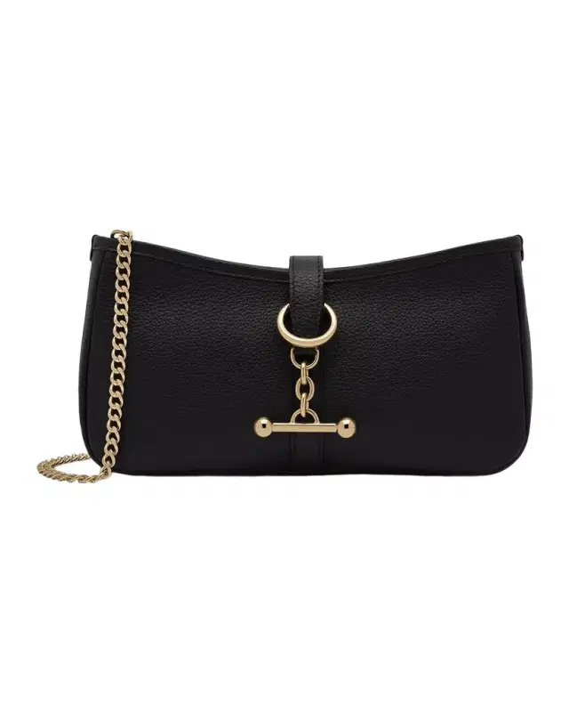 STRATHBERRY Kite Grain Leather Clutch on Chain