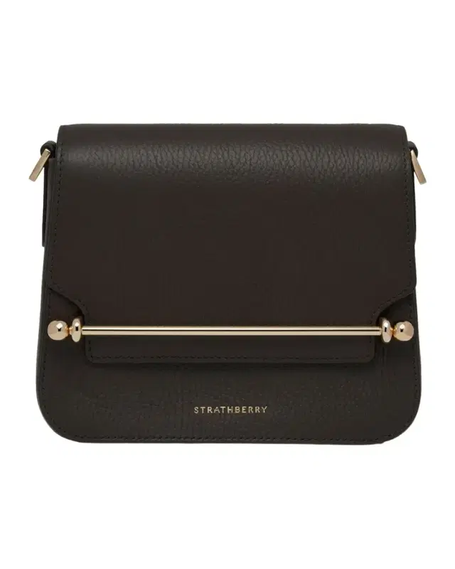Strathberry Ace Mini Grain Leather Clutch Bag