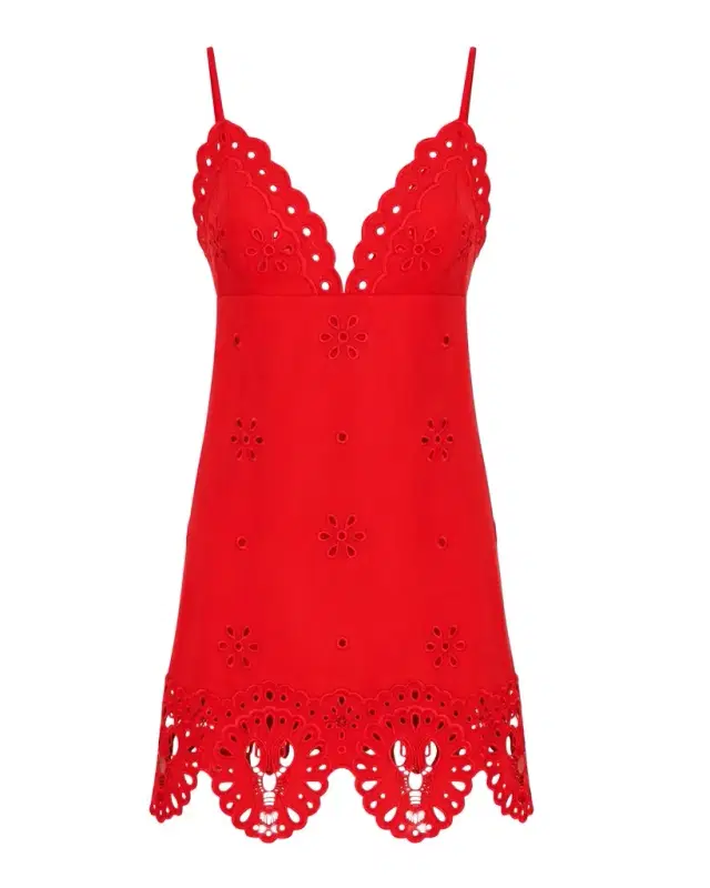 Retrofete Nebullah Embroidered Mini Dress