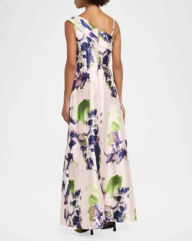 Kay Unger New York Whitely Floral Organza Walk Thru Jumpsuit | Thumbnail 3 Kay Unger New York Whitely Floral Organza Walk Thru Jumpsuit | Thumbnail 3