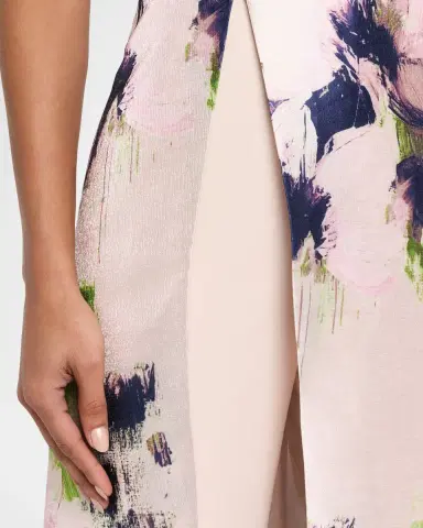 Kay Unger New York Whitely Floral Organza Walk Thru Jumpsuit | Thumbnail 5 Kay Unger New York Whitely Floral Organza Walk Thru Jumpsuit | Thumbnail 5