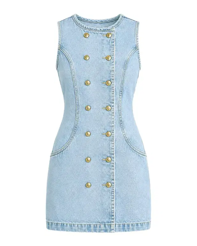 Retrofete Hanna Denim Mini Dress