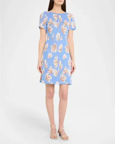 Misook Floral Jacquard Mini Dress | Thumbnail 4 Misook Floral Jacquard Mini Dress | Thumbnail 4