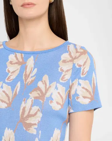 Misook Floral Jacquard Mini Dress | Thumbnail 5 Misook Floral Jacquard Mini Dress | Thumbnail 5