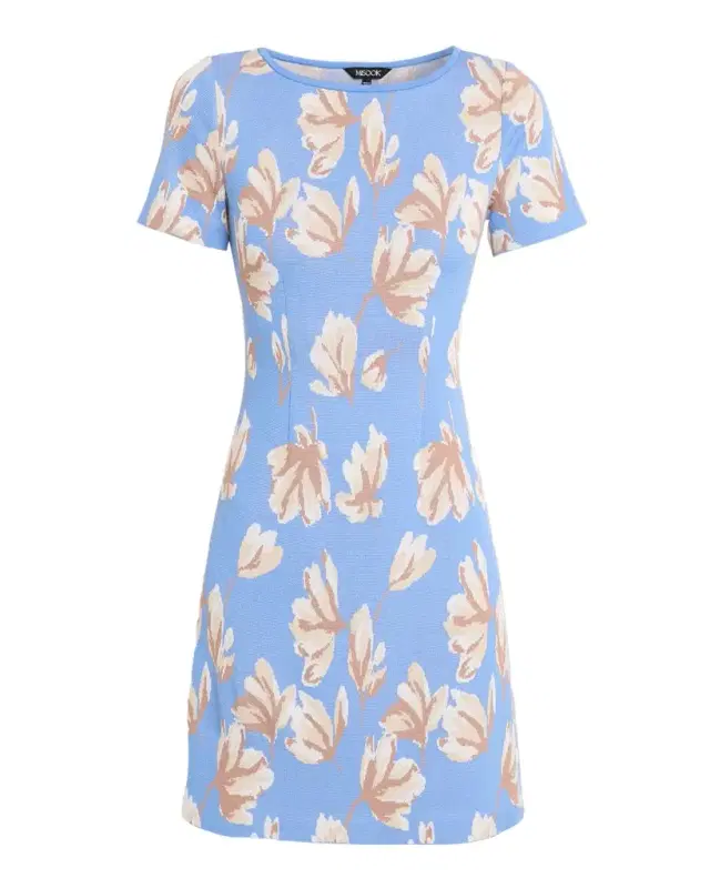 Misook Floral Jacquard Mini Dress