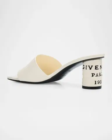 Givenchy 65mm Logo Heel Leather Mule Sandals | Thumbnail 2 Givenchy 65mm Logo Heel Leather Mule Sandals | Thumbnail 2