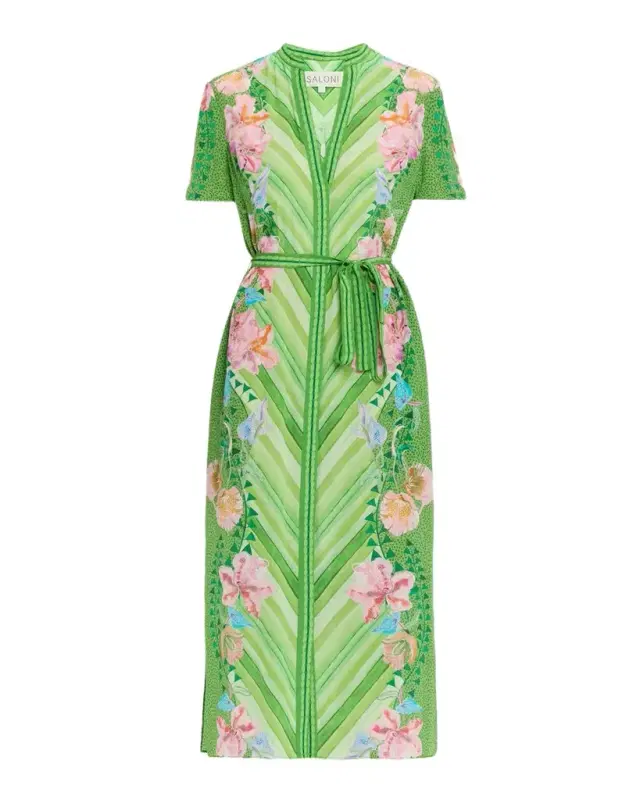Saloni Vicki Printed Midi Dress