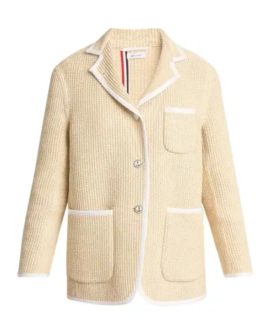 Thom Browne Straw Piping Sport Coat | Thumbnail 1 Thom Browne Straw Piping Sport Coat | Thumbnail 1