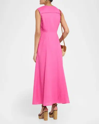 Saloni Sierra Linen Maxi Dress | Thumbnail 3 Saloni Sierra Linen Maxi Dress | Thumbnail 3