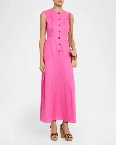Saloni Sierra Linen Maxi Dress | Thumbnail 4 Saloni Sierra Linen Maxi Dress | Thumbnail 4