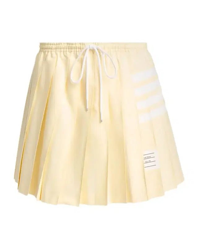 Thom Browne 4-Bar Cotton Drawstring Miniskirt