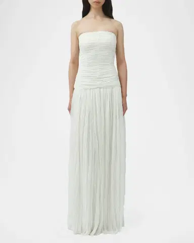 Simkhai Danielle Strapless Crinkle Jersey Bustier Gown | Thumbnail 2 Simkhai Danielle Strapless Crinkle Jersey Bustier Gown | Thumbnail 2
