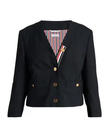 Thom Browne V-Neck Wool Cardigan Jacket | Thumbnail 1 Thom Browne V-Neck Wool Cardigan Jacket | Thumbnail 1