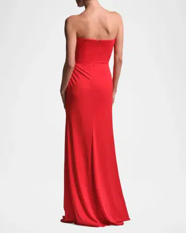 BCBGMAXAZRIA Stella Strapless Side-Twist Column Gown | Thumbnail 3