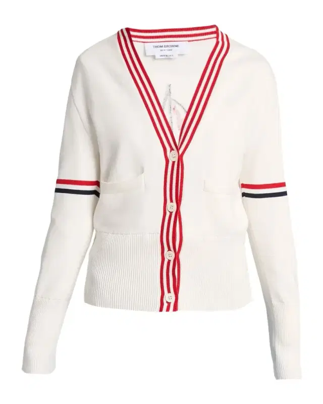 Thom Browne Sailboat Jacquard Cotton Cardigan