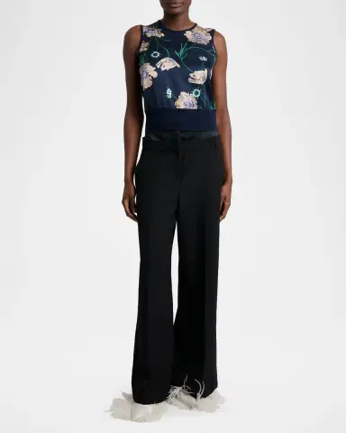 Erdem Floral Merino Wool Sleeveless Top | Thumbnail 2 Erdem Floral Merino Wool Sleeveless Top | Thumbnail 2