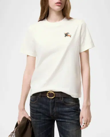 Burberry Frankie Check Cotton T-Shirt | Thumbnail 2 Burberry Frankie Check Cotton T-Shirt | Thumbnail 2