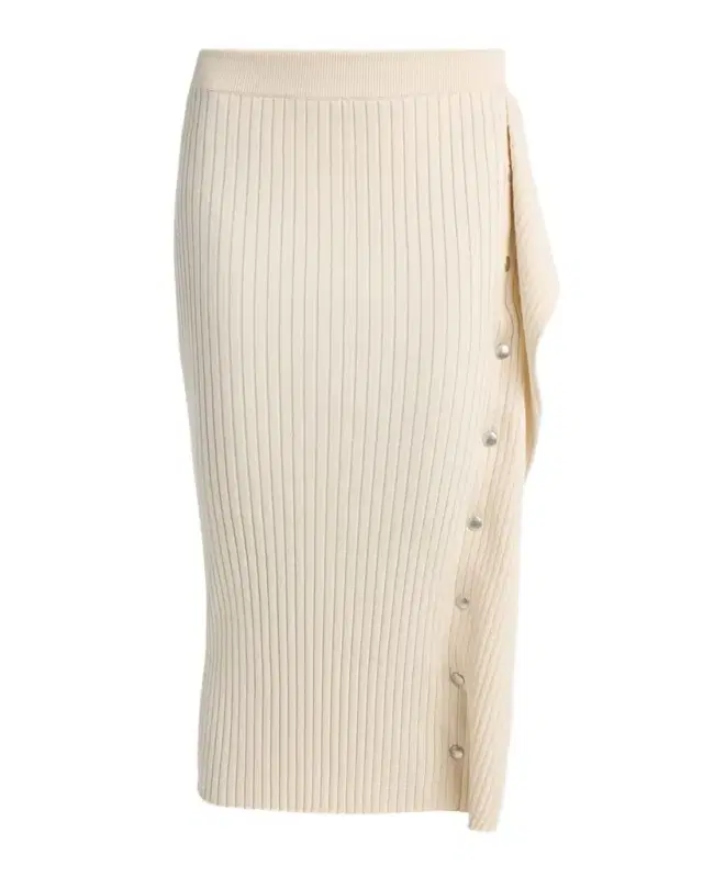 Stella McCartney Rib-Knit Cotton Midi Skirt