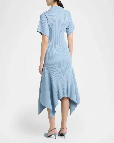 Stella McCartney Rib-Knit Cotton Midi Polo Dress | Thumbnail 3 Stella McCartney Rib-Knit Cotton Midi Polo Dress | Thumbnail 3