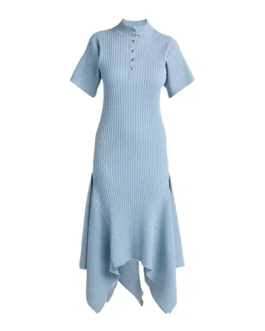 Stella McCartney Rib-Knit Cotton Midi Polo Dress | Thumbnail 1 Stella McCartney Rib-Knit Cotton Midi Polo Dress | Thumbnail 1