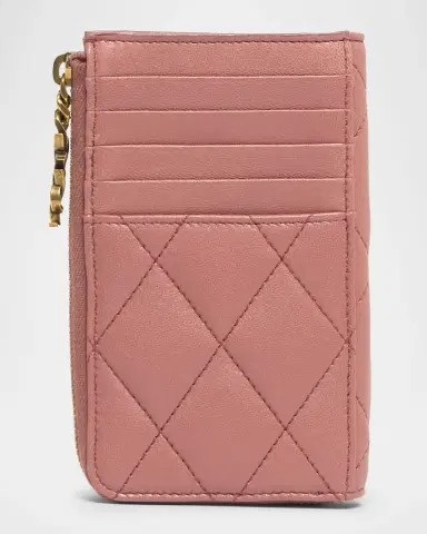 Saint Laurent YSL Bijou Quilted Leather Card Case | Thumbnail 3 Saint Laurent YSL Bijou Quilted Leather Card Case | Thumbnail 3
